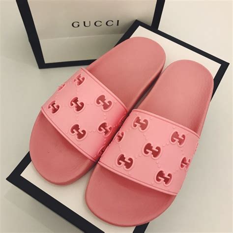 gucci slides pink sale.